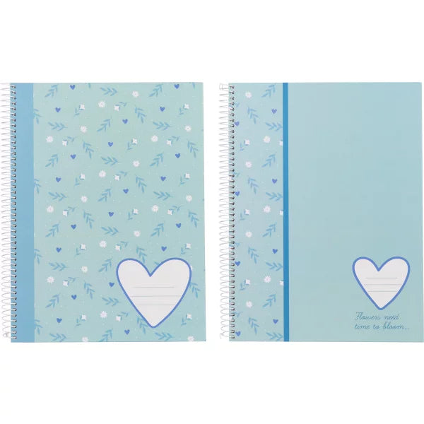 A5 Ancor B'log Sweet Blue Spiral Notebook x 1pc Assortment