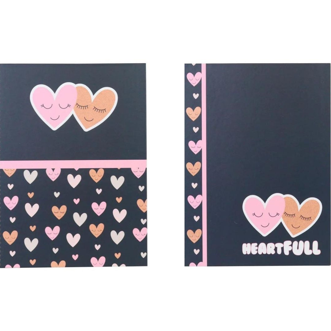 A4 Ancor Lined Notebook 48pgs - Hearts x 1pc Assortment