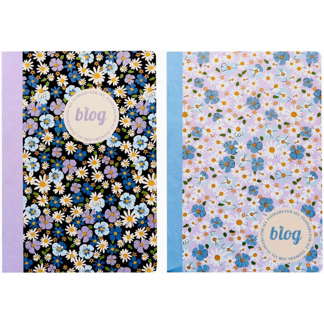 A5 Ancor B'log Notebook 48p 90g - Flowers x 1pc Assortment