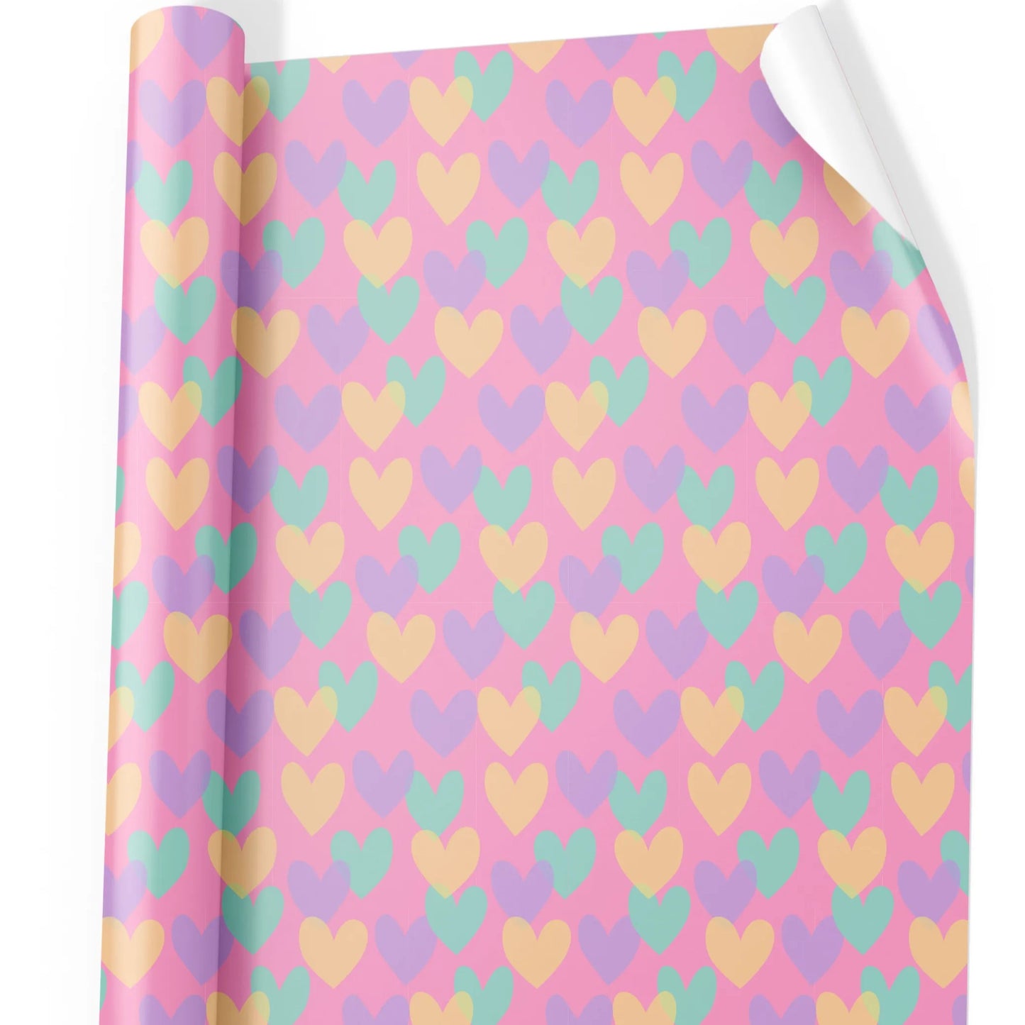 Ancor B'log Gift Wrapping Paper 0.7 x 1m x 2 Sheets - Hearts x 1pc Assortment