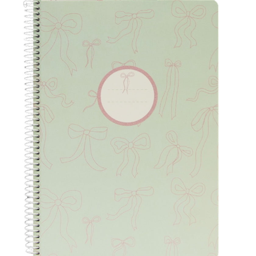 A5 Ancor Side-Spiral Lined Notebook 80pgs - Laces - Green