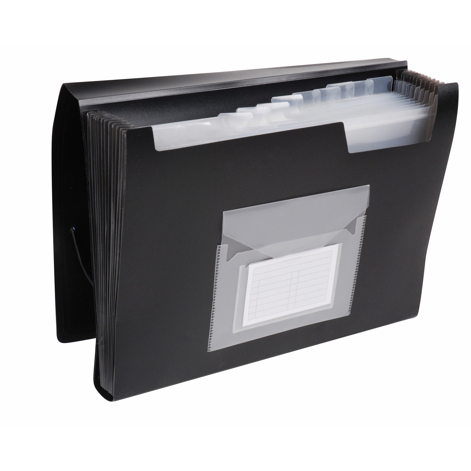 A4 Q-Connect Expanding File 13 Pockets - Opaque Black