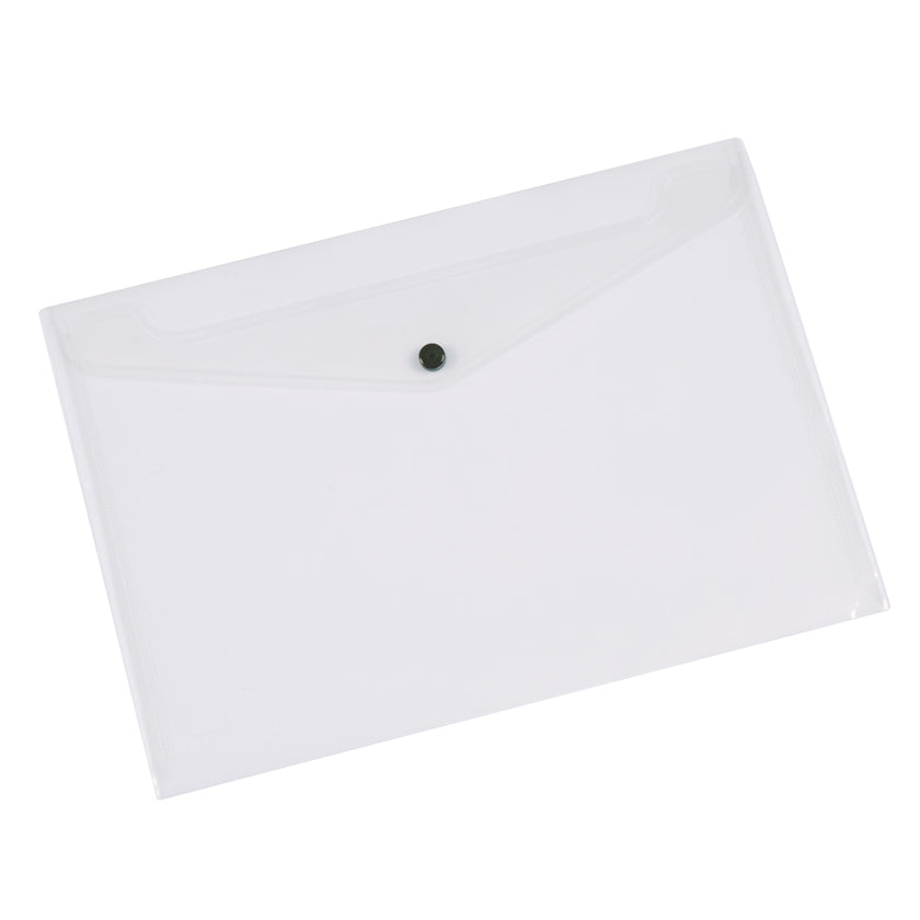 A3 Q-Connect Envelope Button Folder - Clear