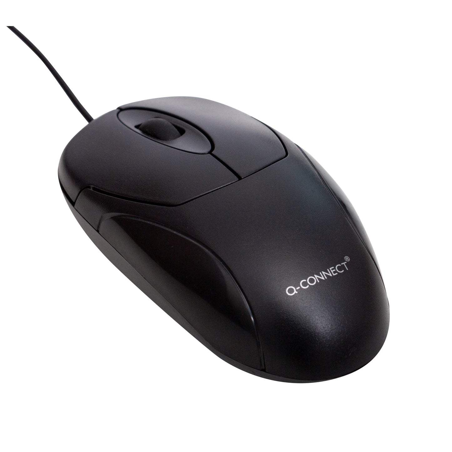 Q-Connect Wired Optical Mouse 1.45m - Black