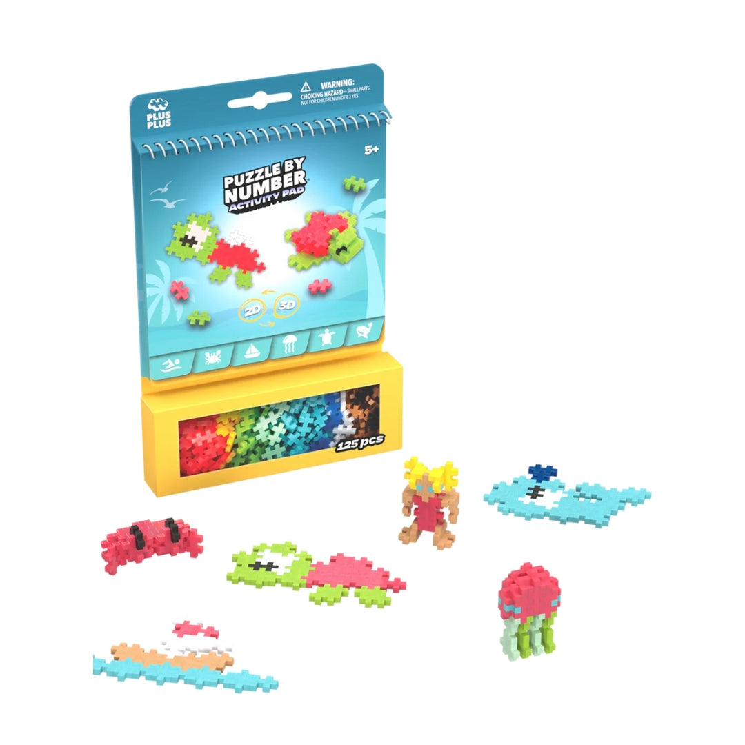 Plus Plus - Puzzle By Number Activity Pad - Ocean