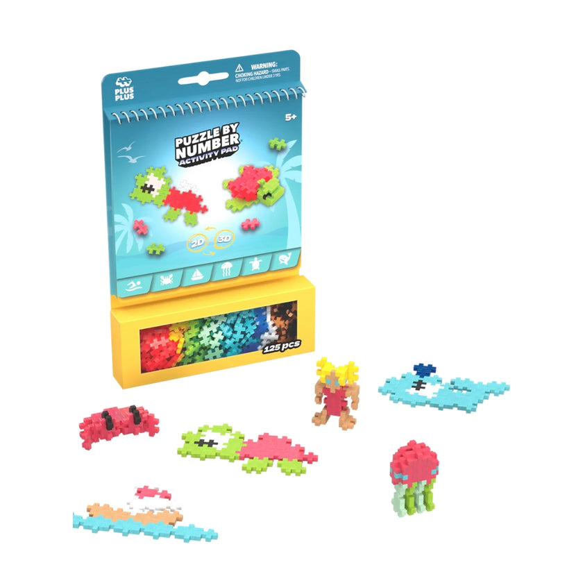 Plus Plus - Puzzle By Number Activity Pad - Ocean