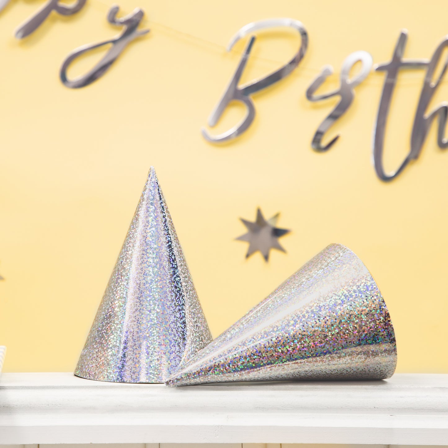 Party Deco Party Hats A Pack Of 6pcs - Silver