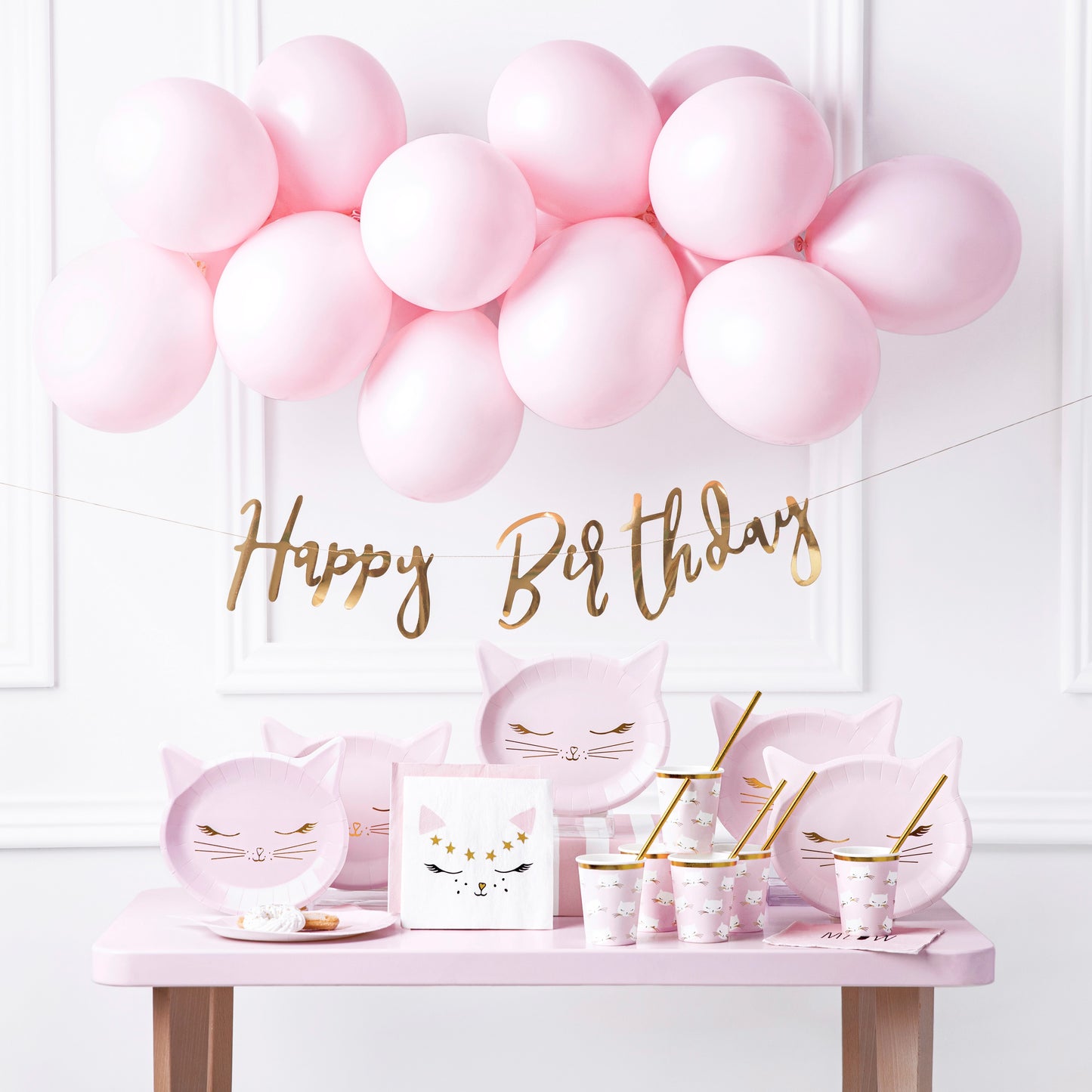 Happy Birthday Banner 62 x 16.5cm - Rose Gold