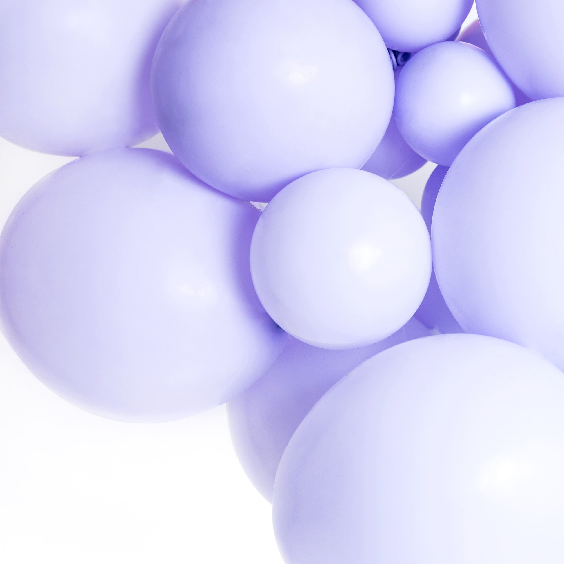 Helium Strong Balloons A Pack Of 100pcs 12cm - Pastel Light Lilac