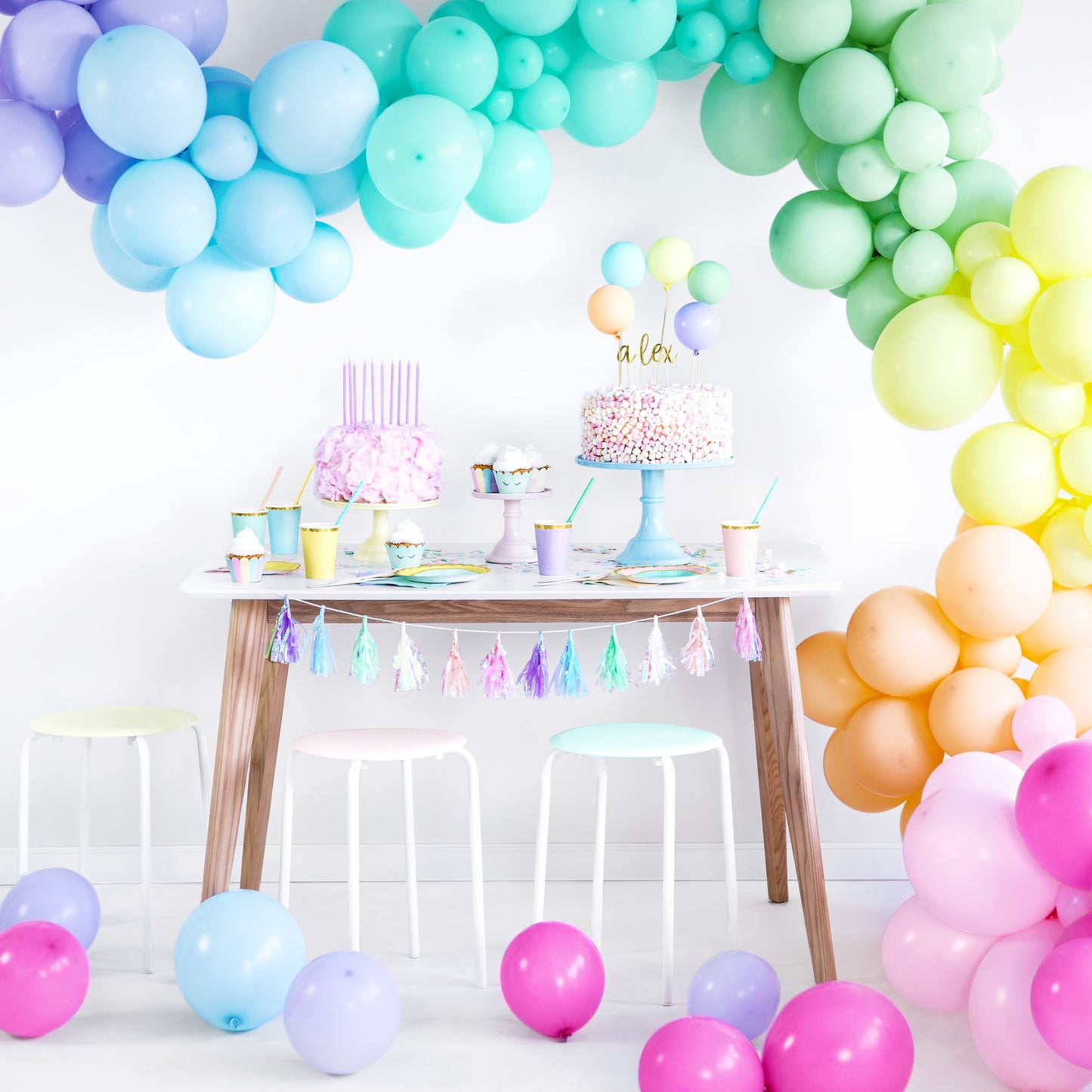 Helium Strong Balloons A Pack Of 100pcs 12cm - Pastel Light Lilac