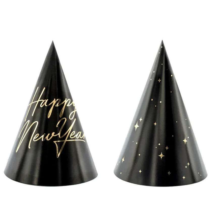 PartyDeco Party Hats A Pack Of 6pcs - Happy New Year