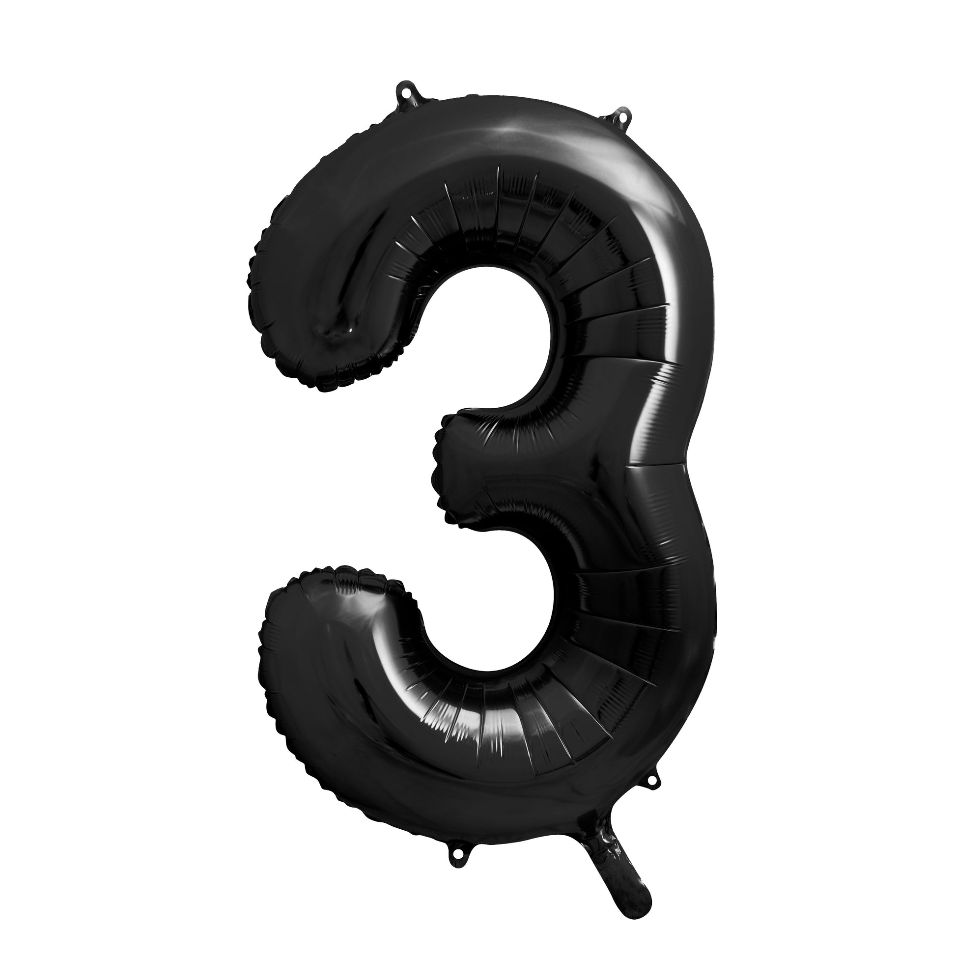 Party Deco Helium Foil Balloon 86cm - All Numbers! - Black
