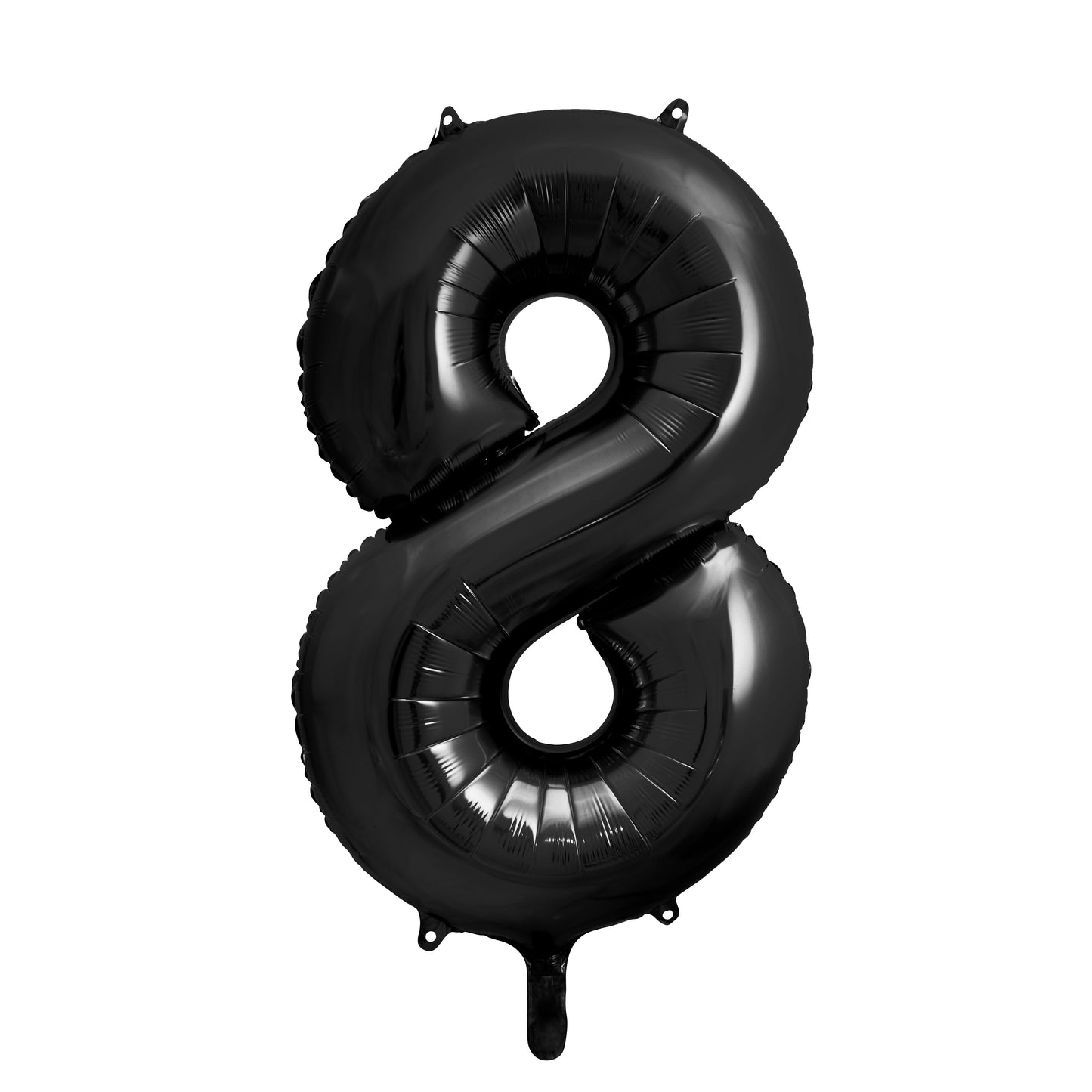 Party Deco Helium Foil Balloon 86cm - All Numbers! - Black