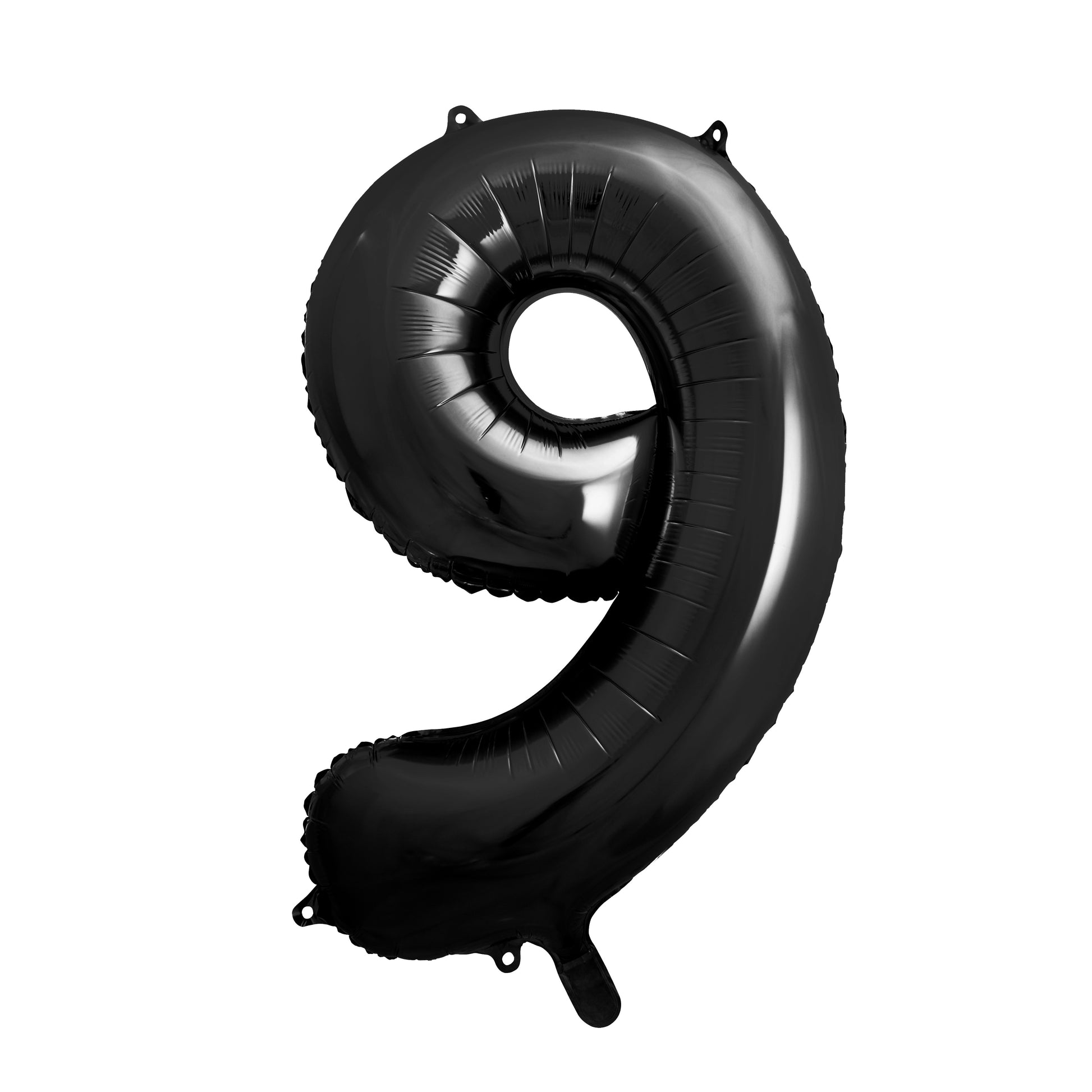 Party Deco Helium Foil Balloon 86cm - All Numbers! - Black