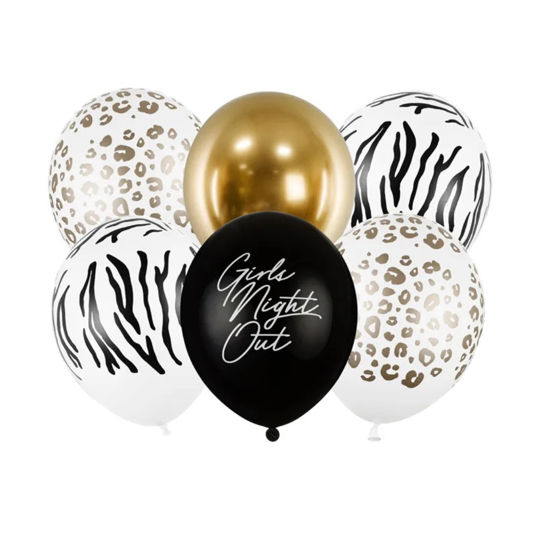 PartyDeco Helium Party Balloons 30cm A Set Of 6pcs - Girls Night Out Mix