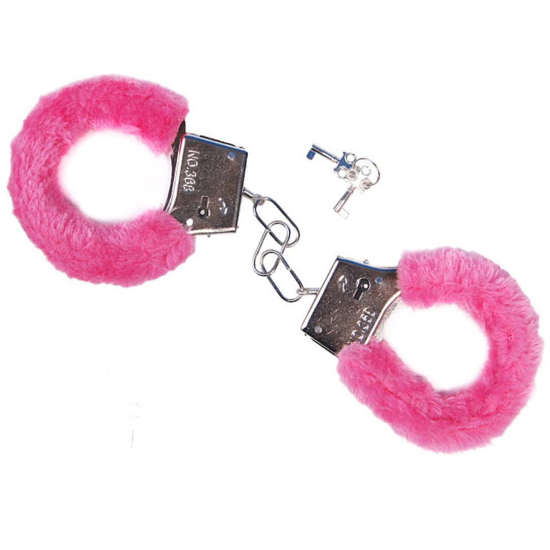 Love Cuffs - Metal Furry Handcuffs Pink