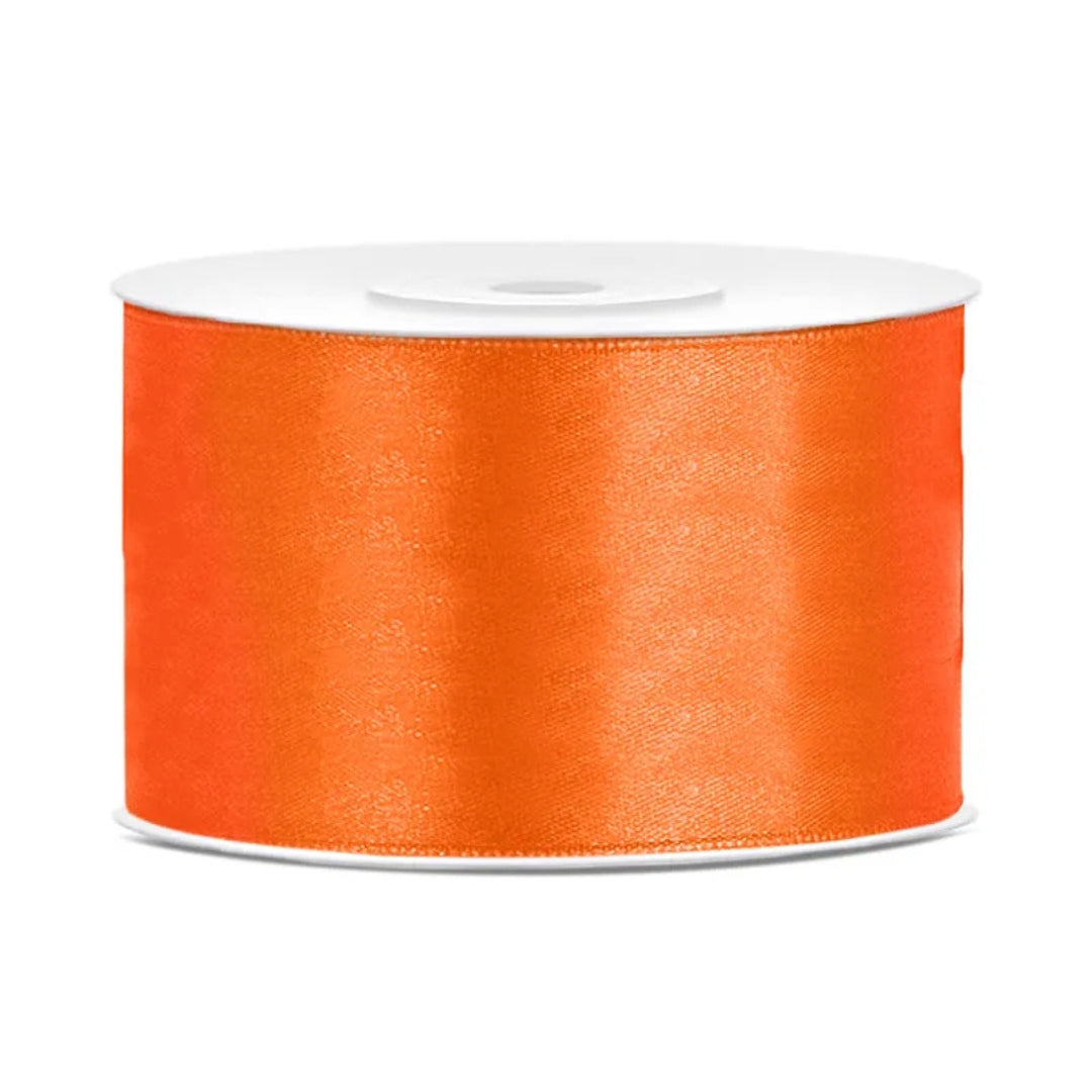PartyDeco Satin Ribbon Roll 38mm x 25m - Orange