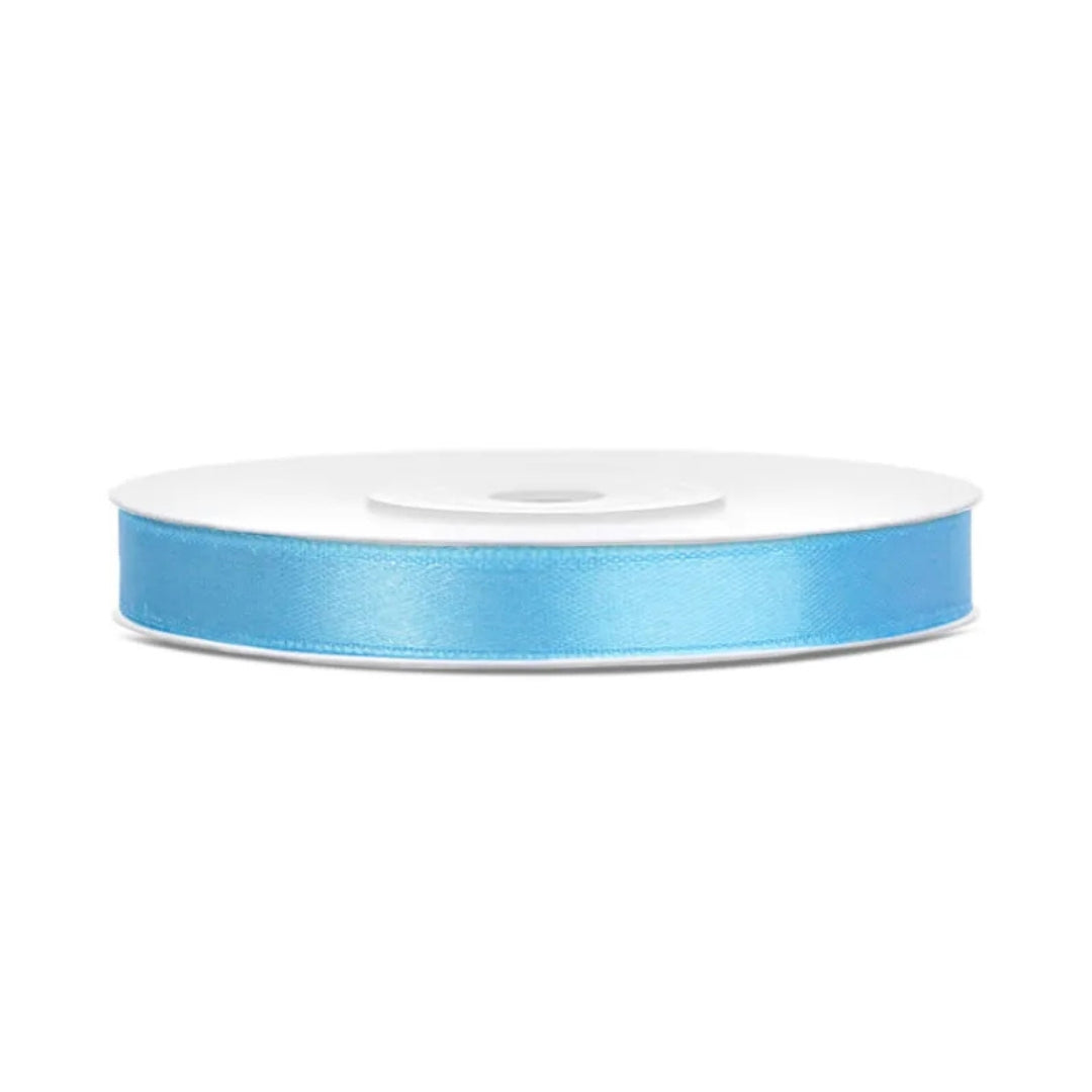 PartyDeco Satin Ribbon Roll 6mm x 25m - Sky-Blue