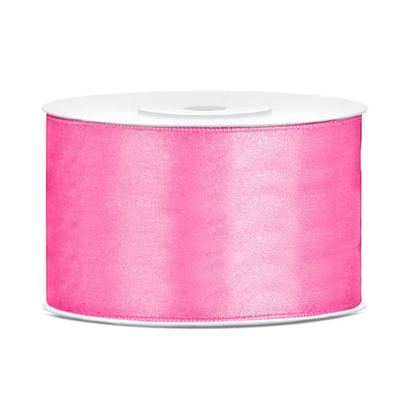 PartyDeco Satin Ribbon Roll 38mm x 25m - Pink