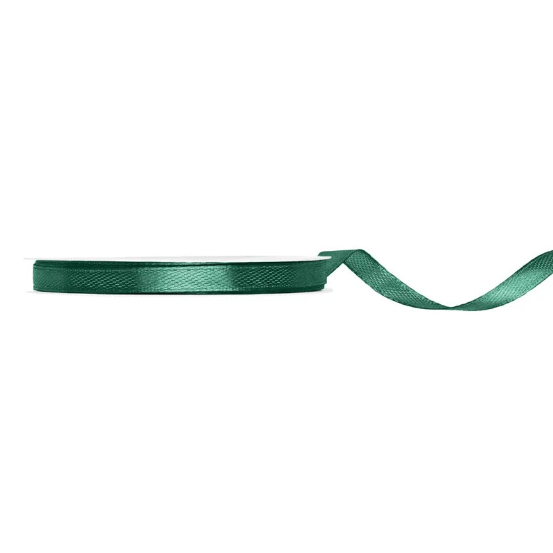 PartyDeco Satin Ribbon Roll 6mm x 25m - Bottle Green