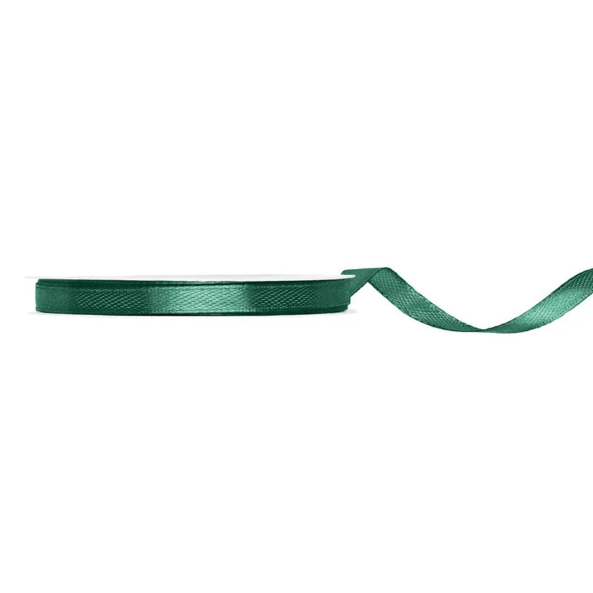 PartyDeco Satin Ribbon Roll 6mm x 25m - Bottle Green