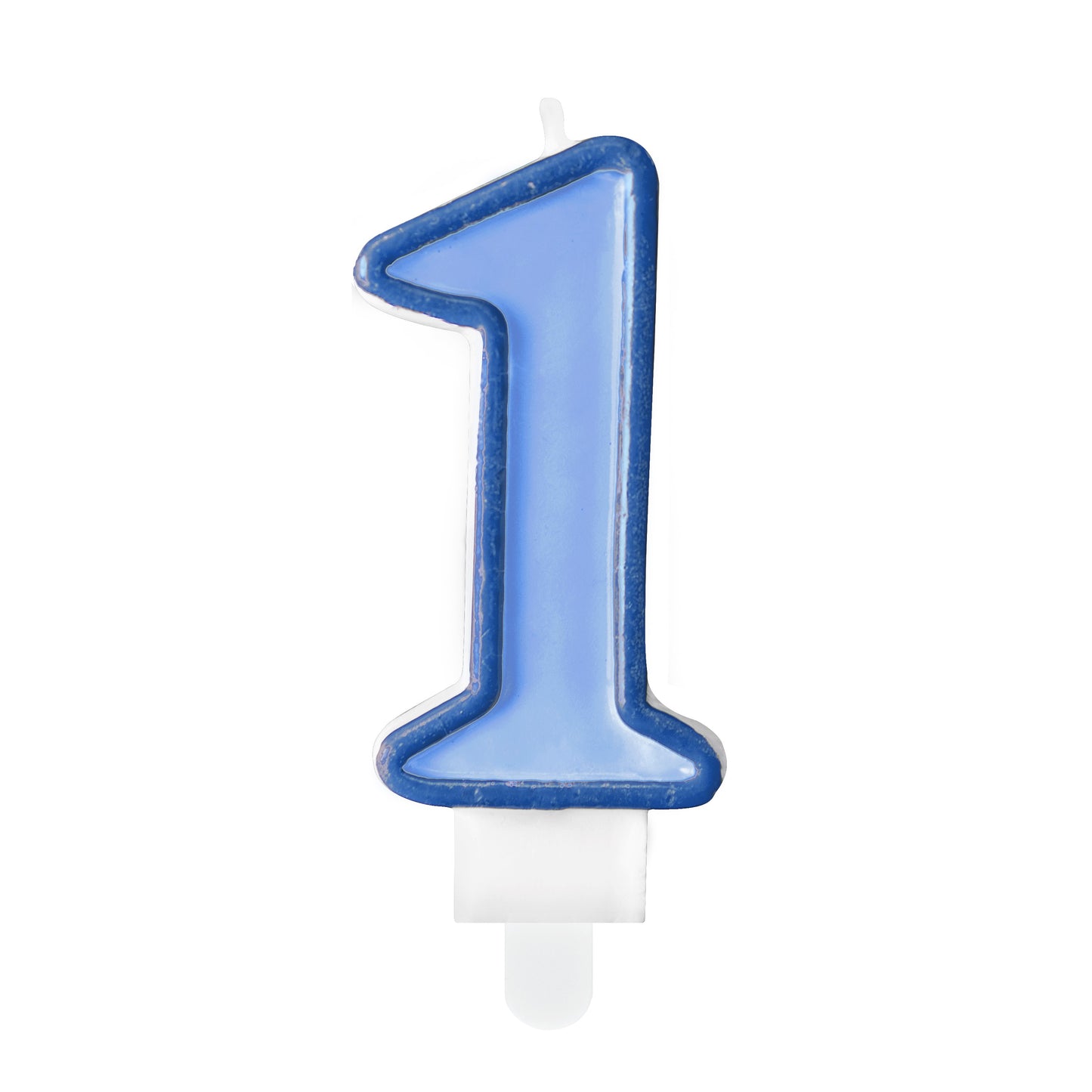 Number Candle 7cm Blue - 1