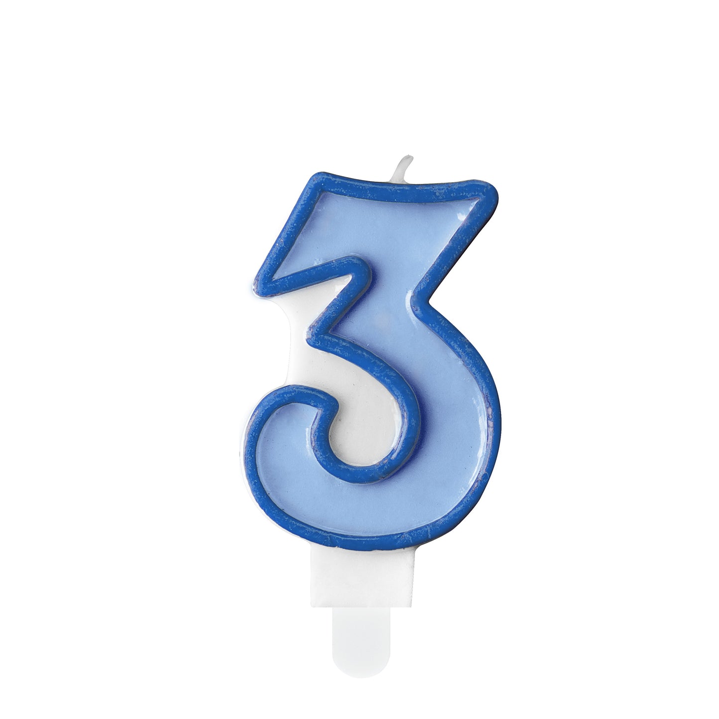 Number Candle 7cm Blue - 3