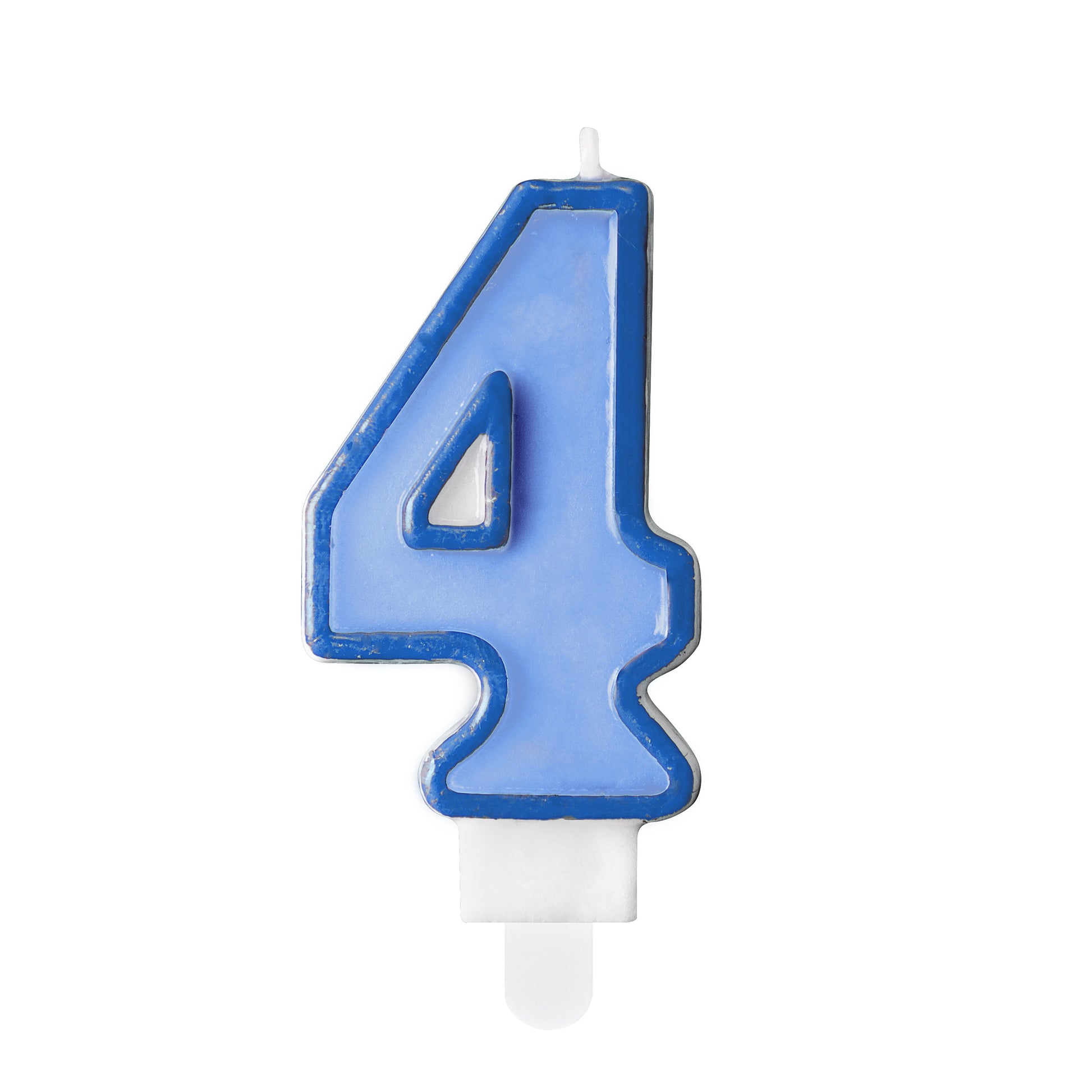 Number Candle 7cm Blue - 4