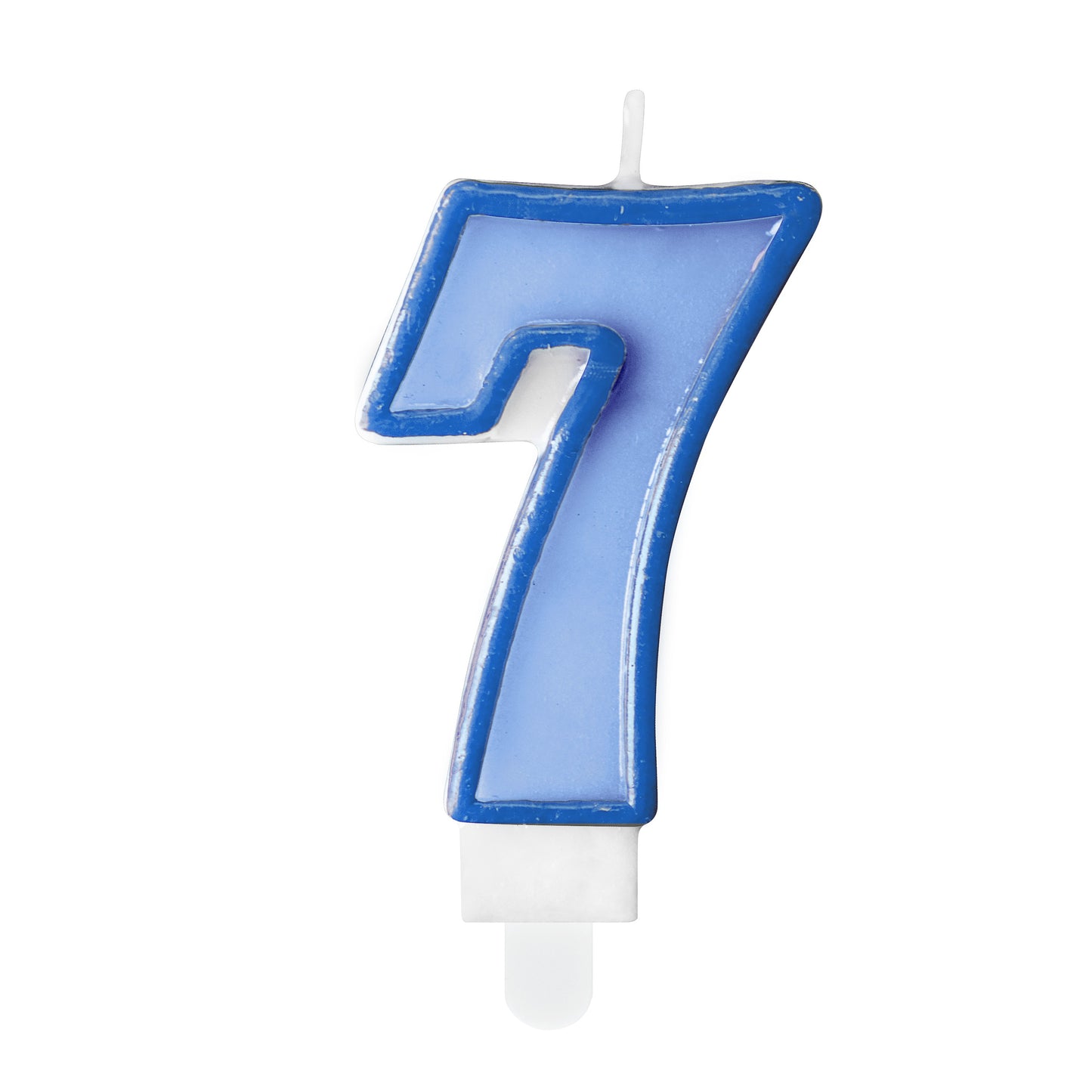 Number Candle 7cm Blue - 7