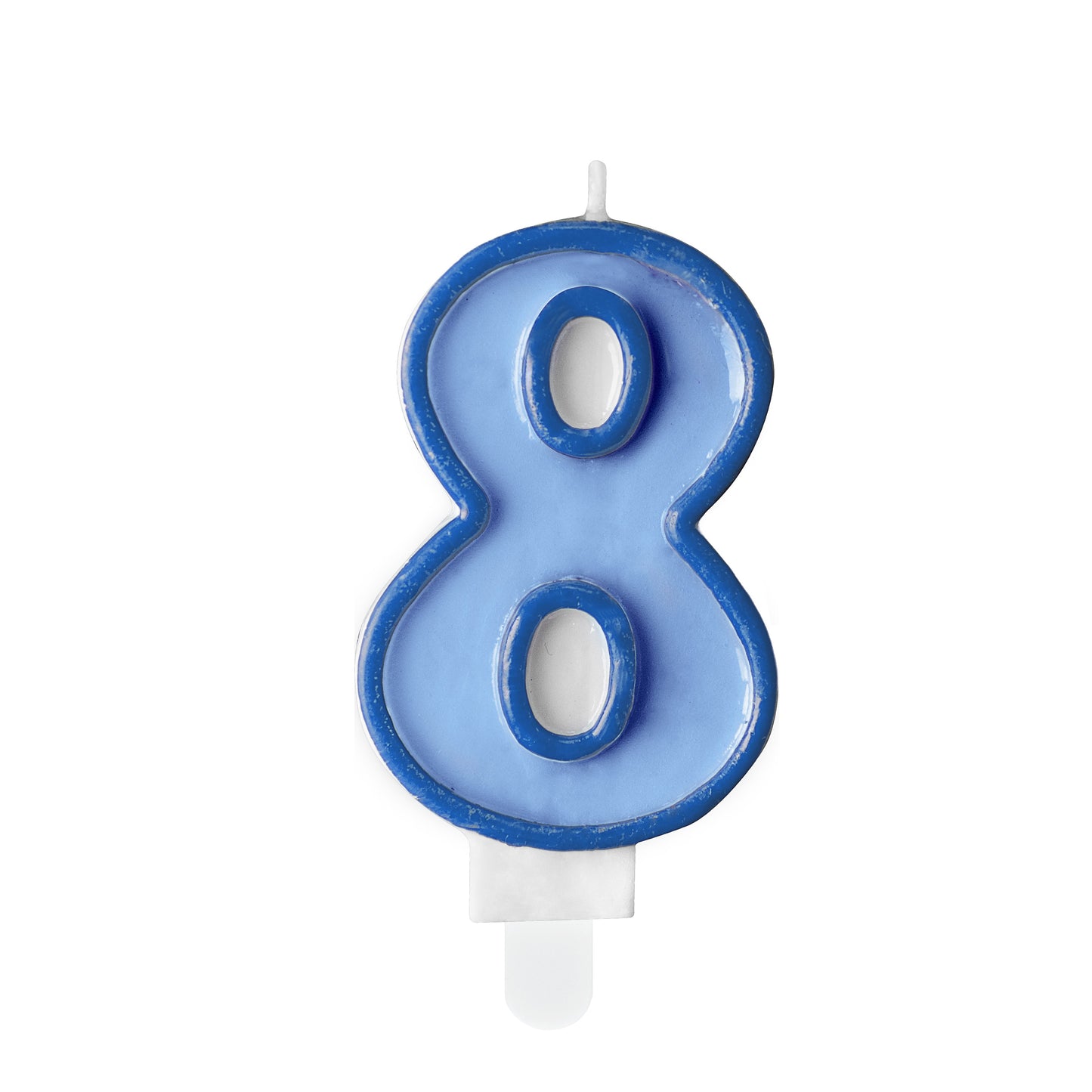 Number Candle 7cm Blue - 8