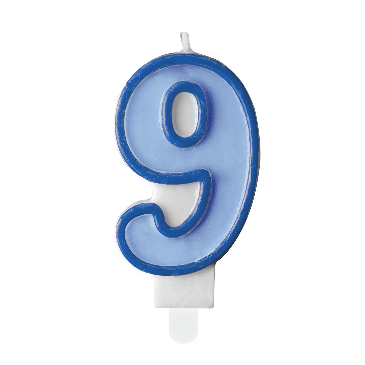 Number Candle 7cm Blue - 9