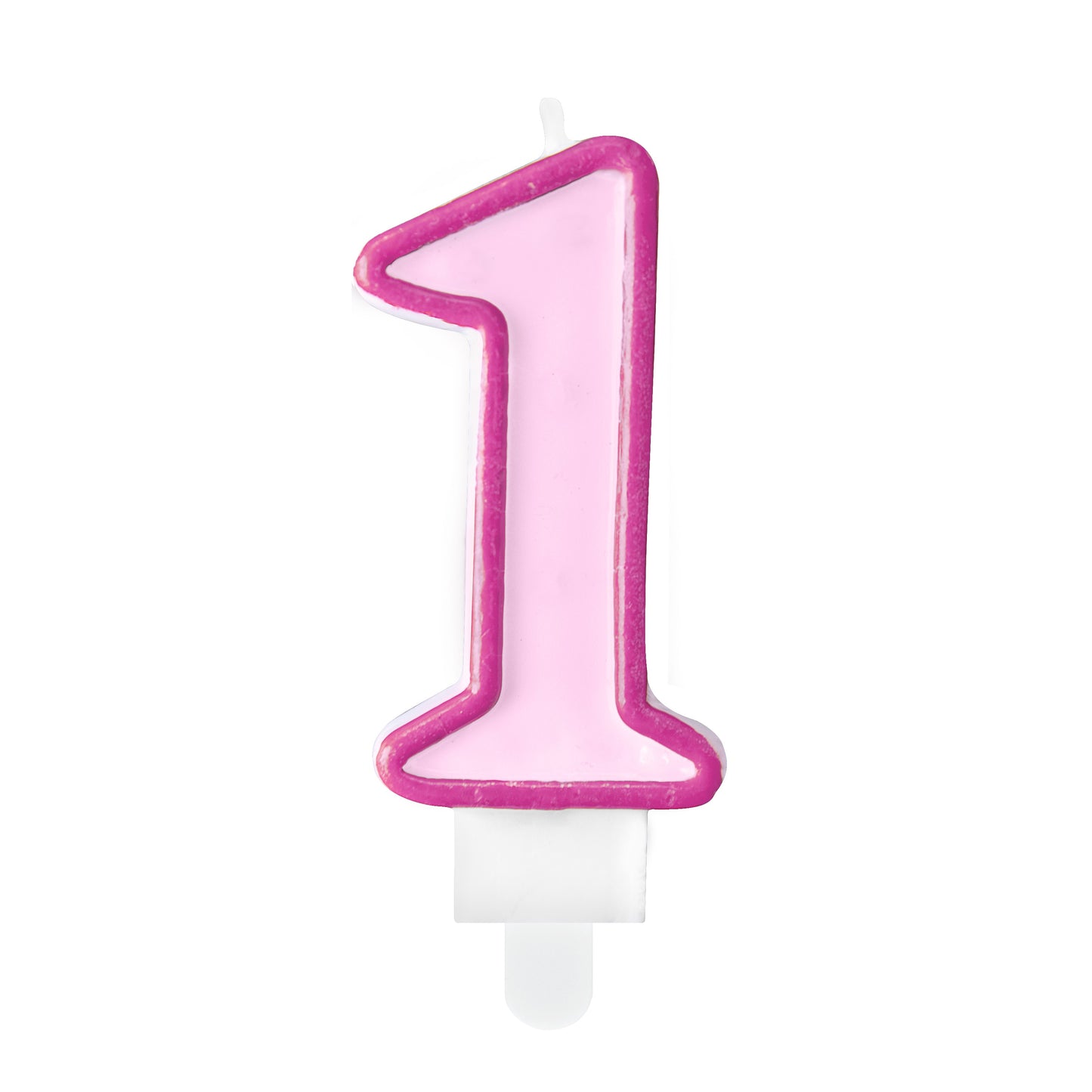 Number Candle 7cm Pink - 1