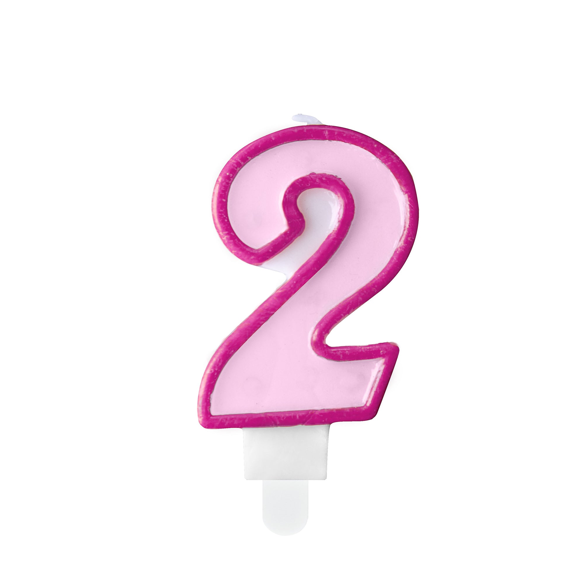 Number Candle 7cm Pink - 2