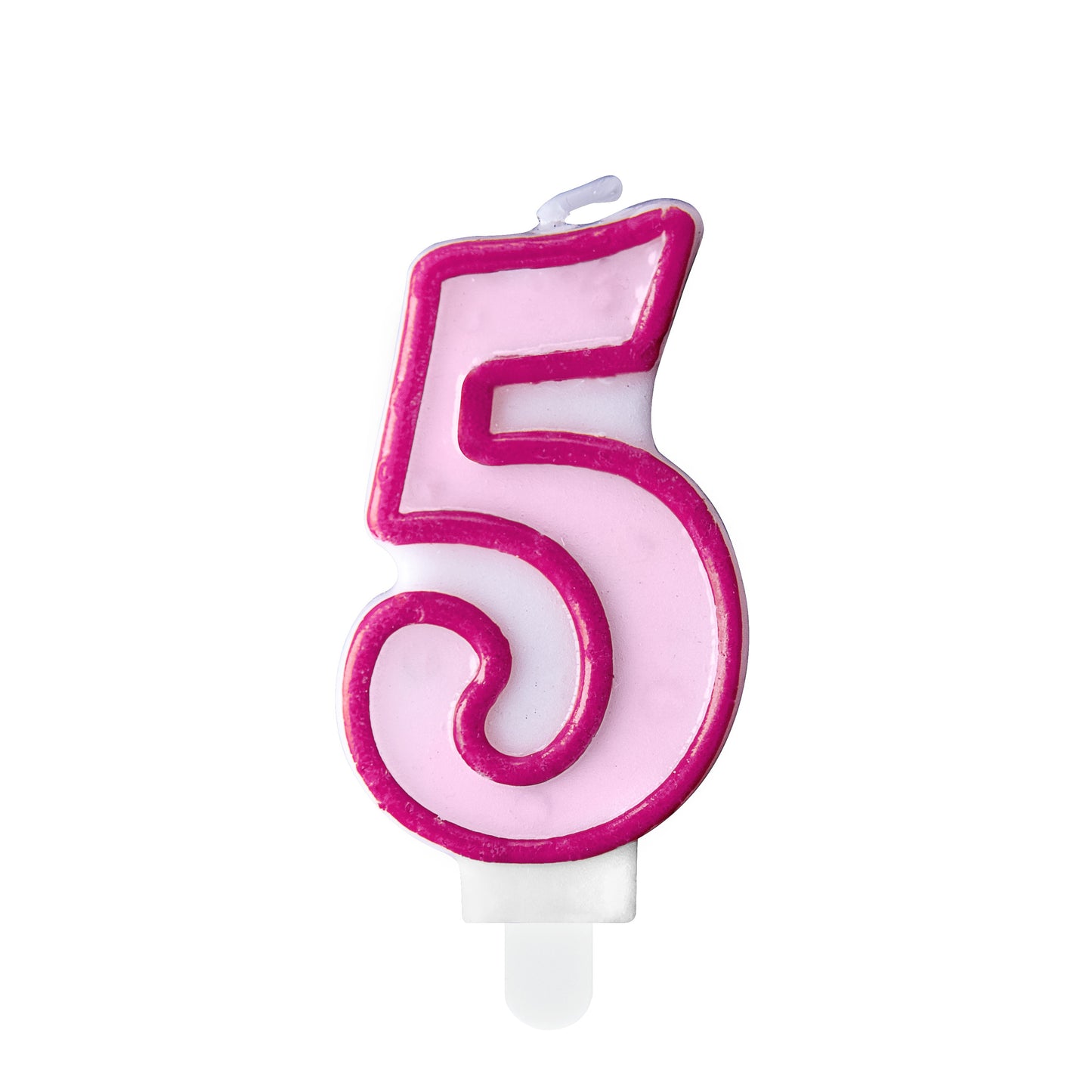 Number Candle 7cm Pink - 5