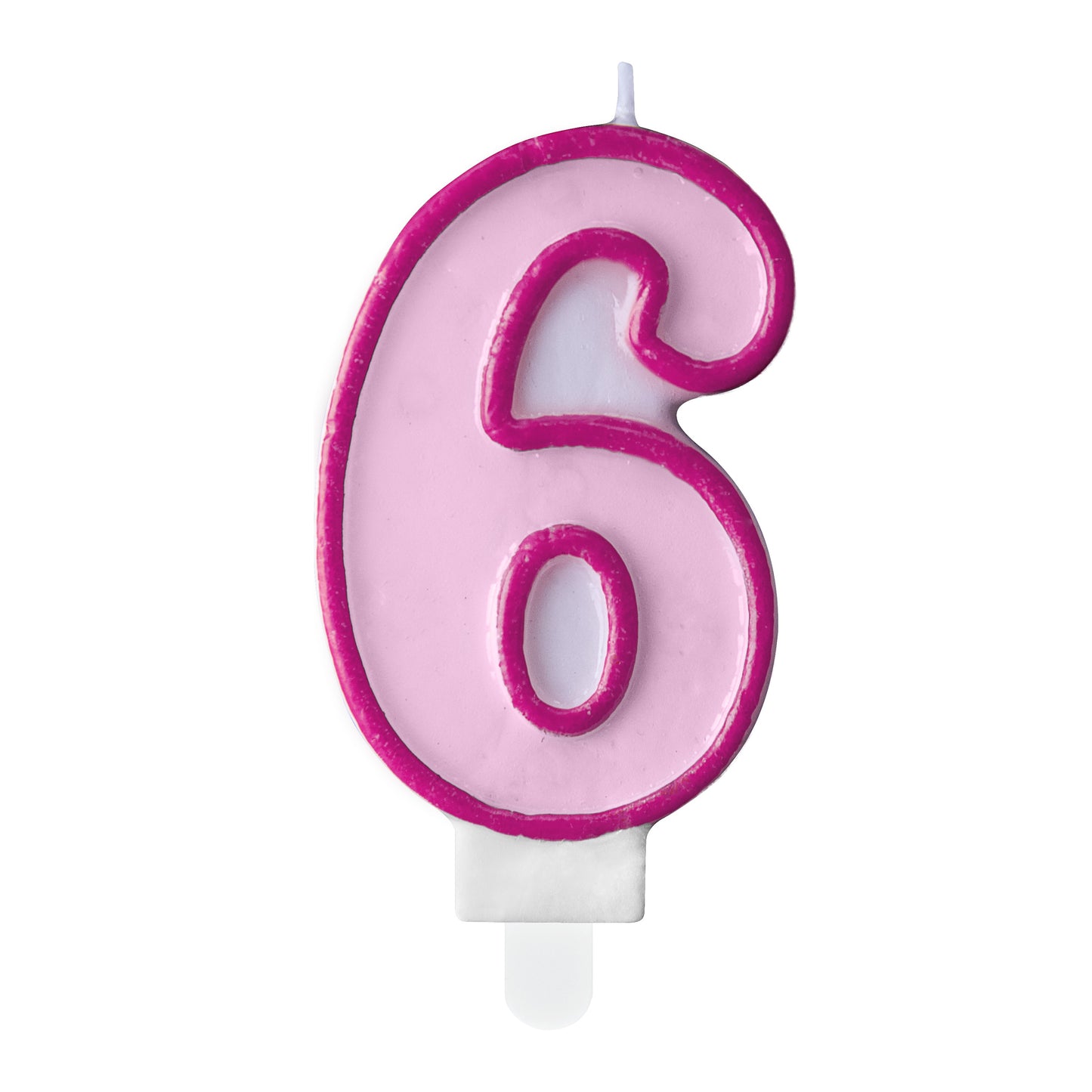 Number Candle 7cm Pink - 6