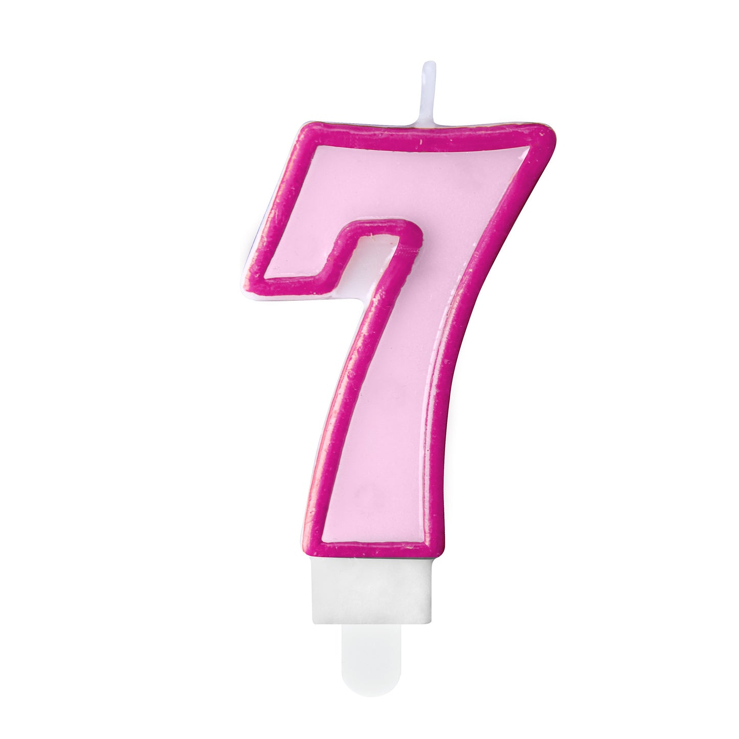 Number Candle 7cm Pink - 7