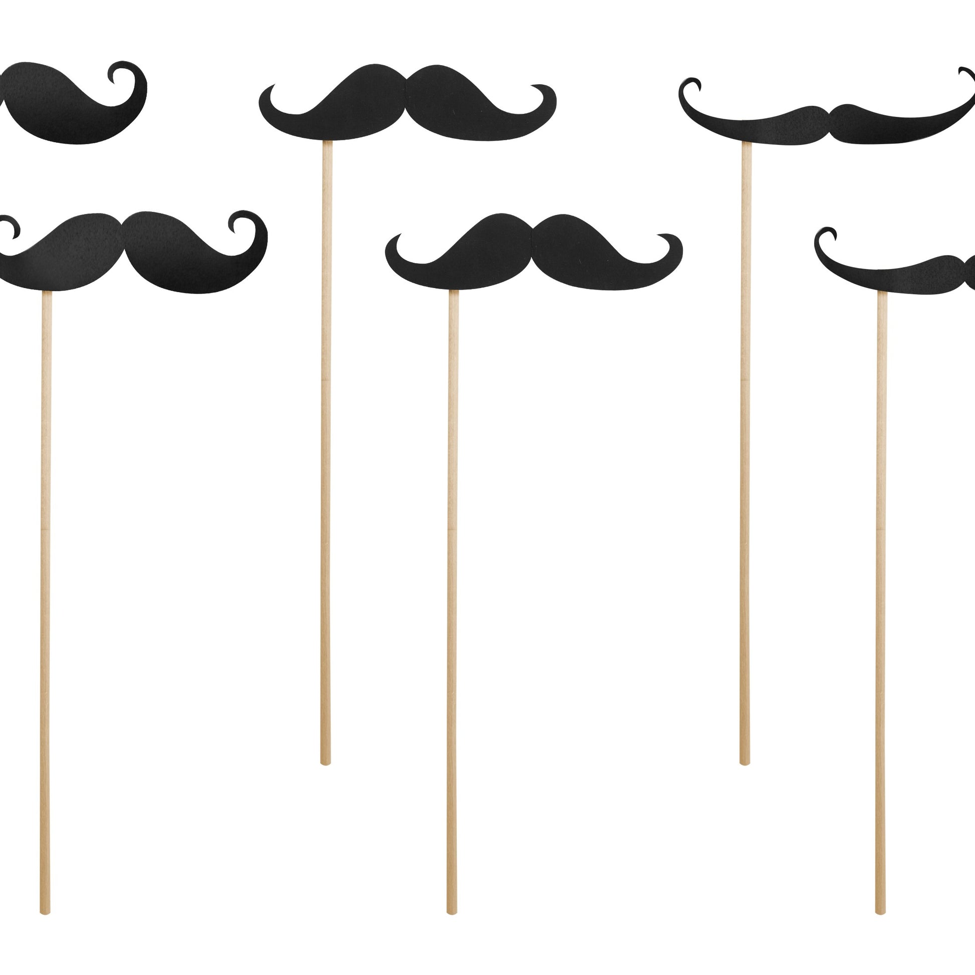 Funny Props A Pack Of 6pcs - Moustache