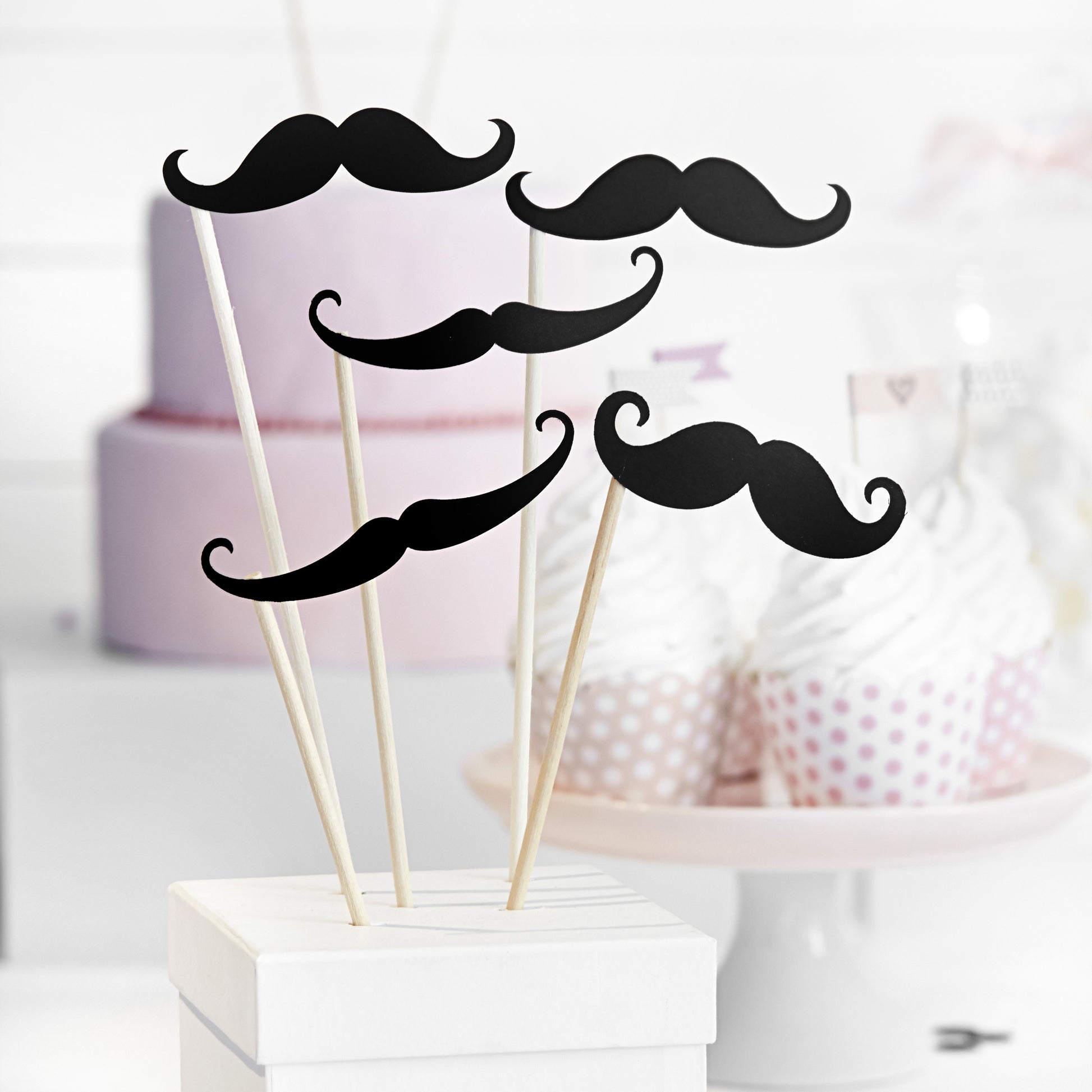 Funny Props A Pack Of 6pcs - Moustache