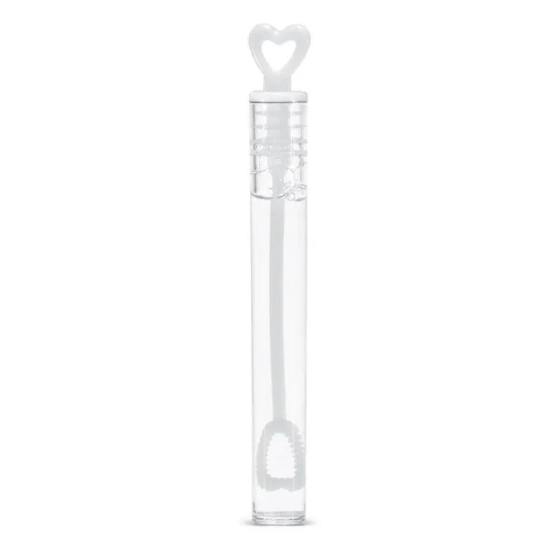 PartyDeco Soap Bubbles 9cm - Heart - White