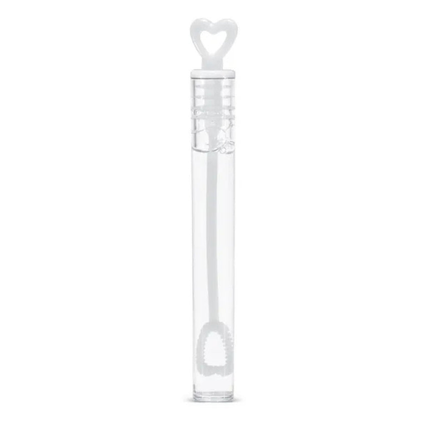 PartyDeco Soap Bubbles 9cm - Heart - White