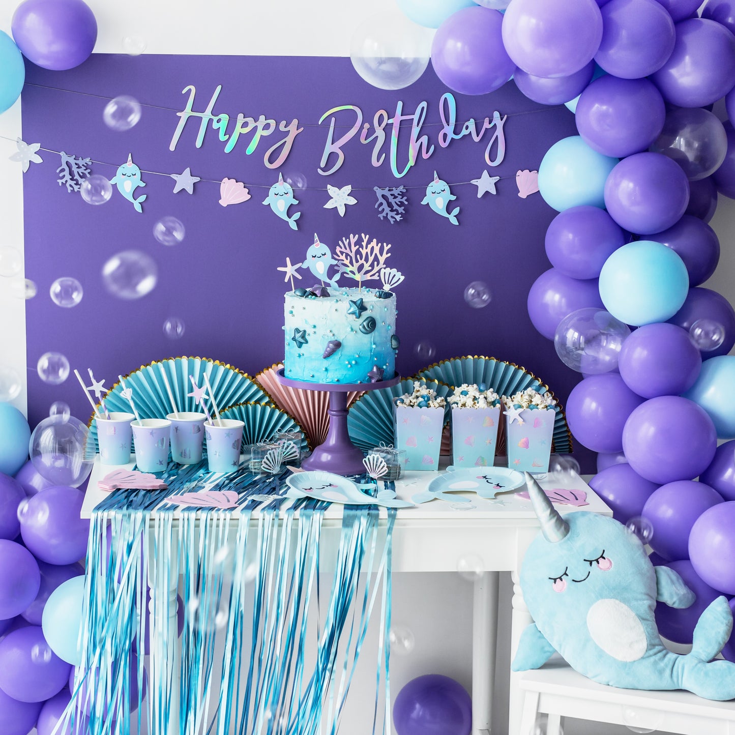 Helium Strong Balloons A Pack Of 100pcs 12cm - Pastel Lavender Blue