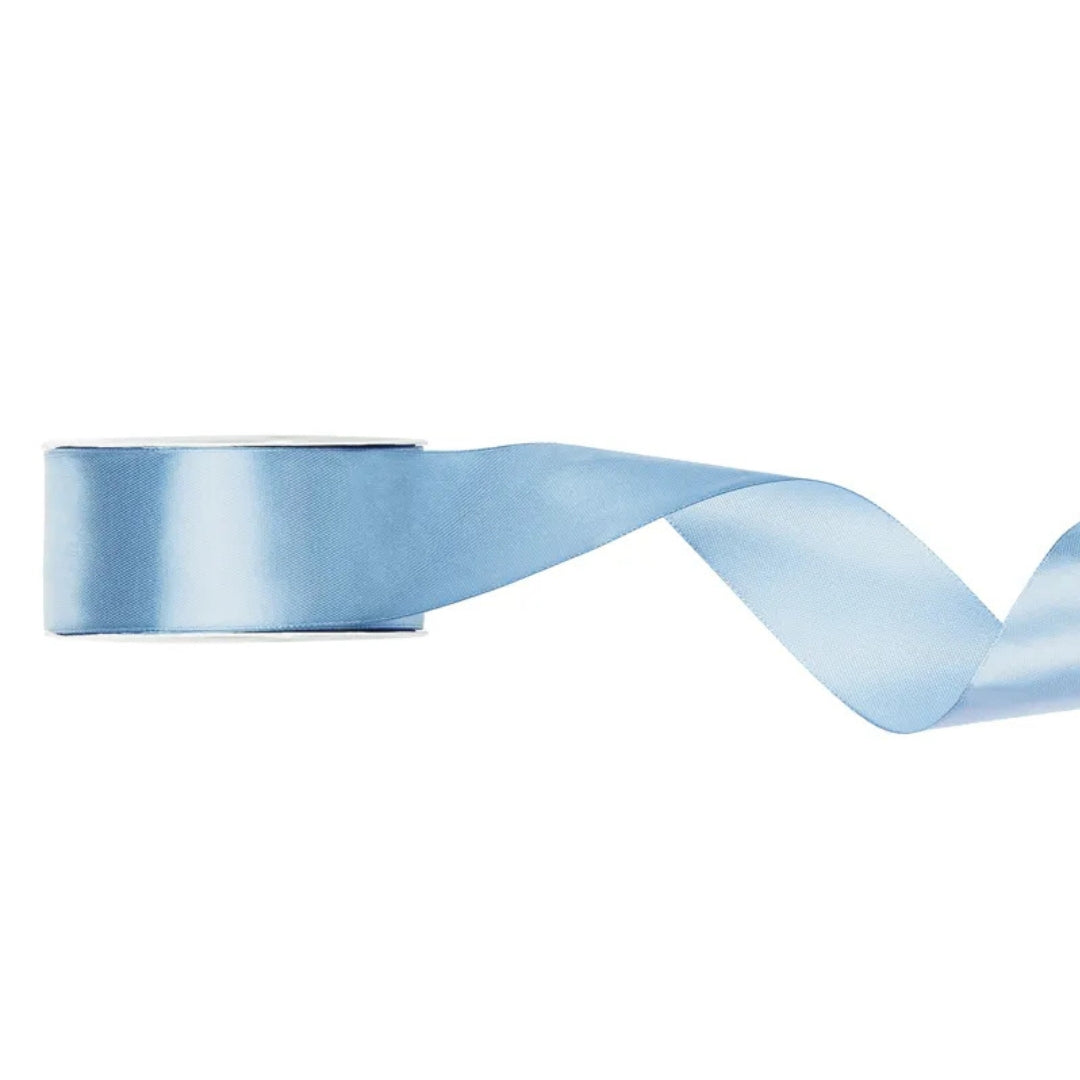 PartyDeco Satin Ribbon Roll 38mm x 25m - Light Misty Blue