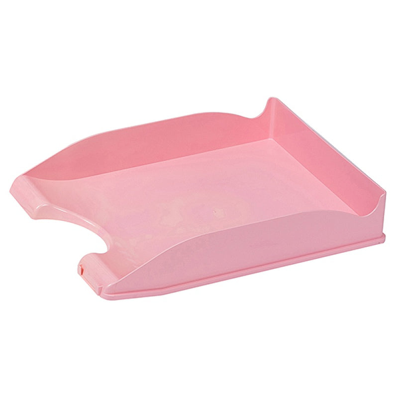 Donau Plastic Paper-Tray 35 x 25 x 6.5cm - Pastel Pink