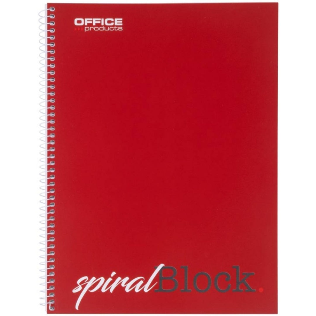 A4 Office Products Side-Spiral Lined Notebook 80pgs