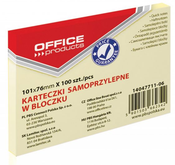 Office Quick Notes  101 x 76mm x 100pcs