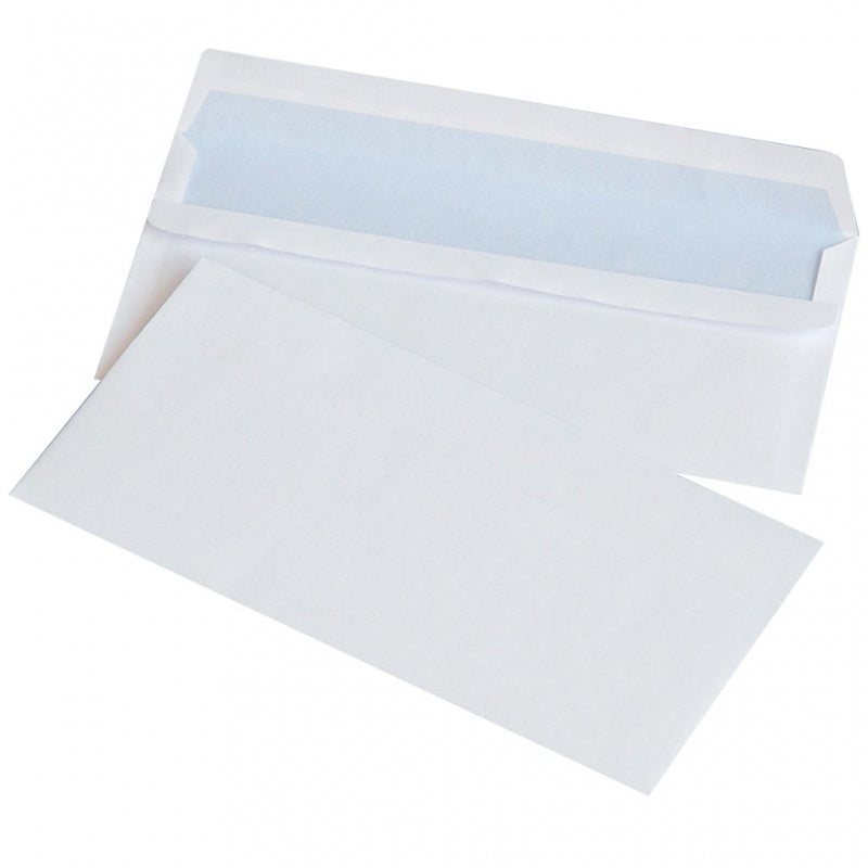 DL Self-Seal Envelope 11 x 22cm A Pack Of 50pcs - White