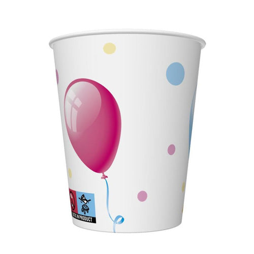 Maki Paper Cups 250ml A Pack Of 8pcs - Balloons