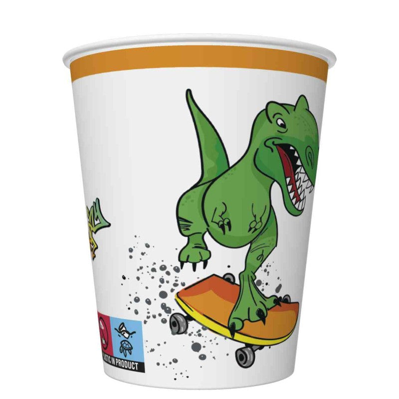 Daisy Paper Cups 250ml A Pack Of 8pcs - Crazy Dino