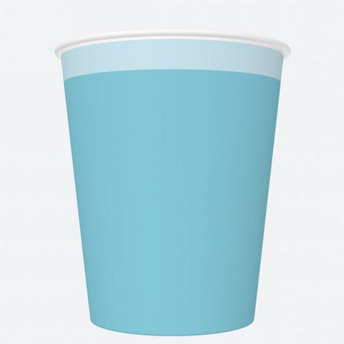 Maki Paper Cups 250ml A Pack Of 8pcs - Light Blue