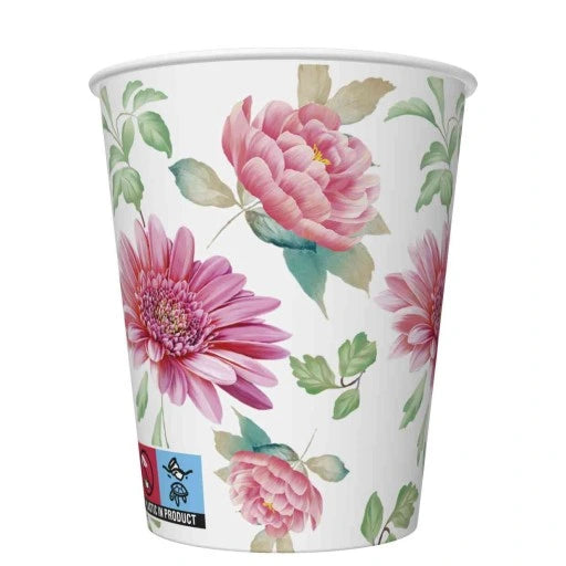 Maki Flower Paper Cups 8pcs - 250ml